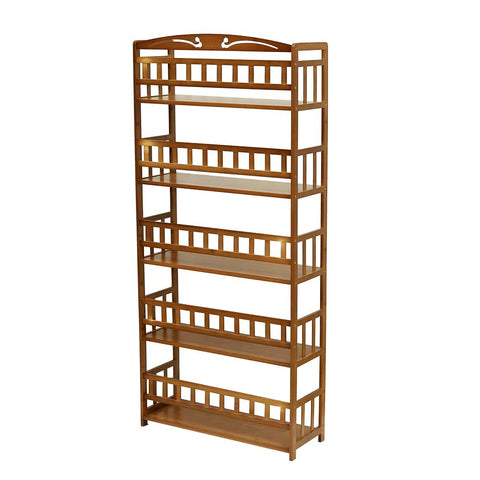 5 Tiers Bamboo Bookshelf