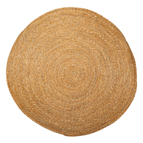 Large Natural Handwoven Round Jute Rug
