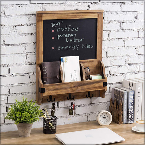 Wooden Key Holder with Board