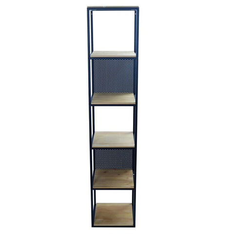 Display and organize your items with the 5-Tier Retro Wood Shelf.