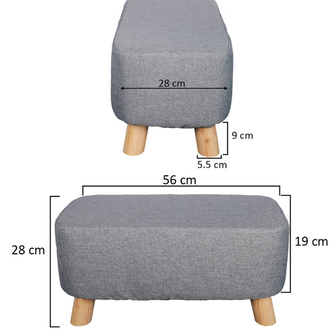 Solid Wood Legs Footstool