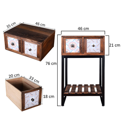 Maximize your space with our stylish Two Drawer Table - the perfect blend of functionality and elegance for any room. Shop now for sleek storage!
