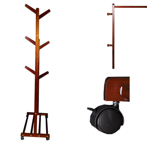 spice containers, wooden rack for clothes