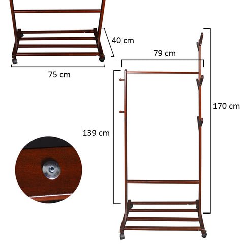 spice containers, wooden rack for clothes