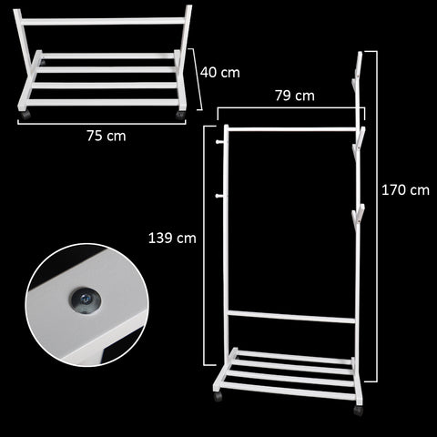 spice containers, wooden rack for clothes