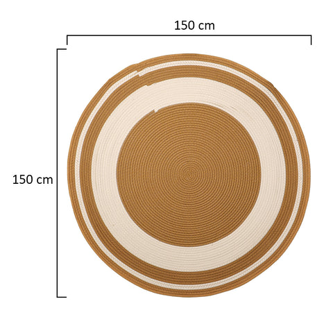 Jute Round Area Rug Natural Fiber Carpet