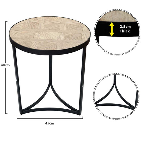 Upgrade your home decor with our Wooden Round Top Nesting Table Set - Stylish, space-saving, and versatile for any room. Shop now for the perfect fit!
