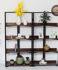 4-Tiers Wooden Foldable Metal Frame 