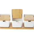 spice containers, wooden rack for clothes
