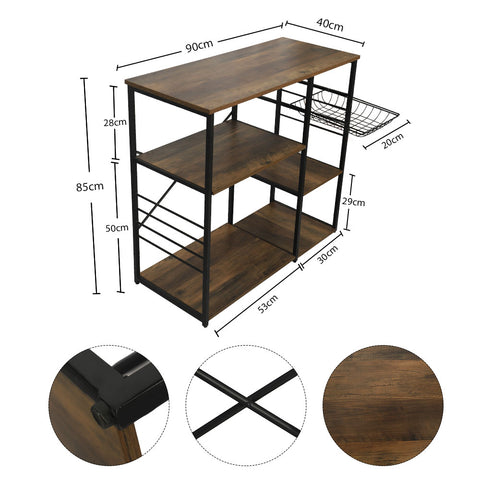 Organize your kitchen in style with our 5 Tier Wooden Kitchen Storage Organizer. 
