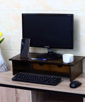 Elevate your workspace with our 2 Drawer Rustic Monitor Stand Riser.