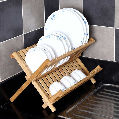 Wood Folding Dish Drainer
