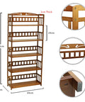 5 Tiers Bamboo Bookshelf