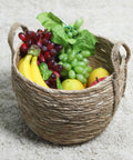 Round Wicker Woven Rope Storage Basket