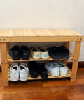 Bamboo Stackable Shoe Storage Rack