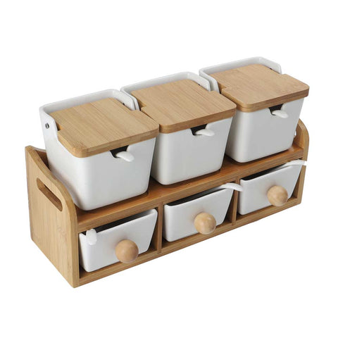 2 Tier Seasoning Holder With 6 Empty Jars