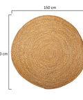 Large Natural Handwoven Round Jute Rug