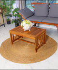 Large Natural Handwoven Round Jute Rug
