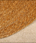 Large Natural Handwoven Round Jute Rug