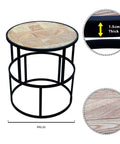 Add a touch of elegance to any room with our Set of 2 Wooden Round Accent Tables. 