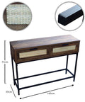 2 Drawers Rustic Console Table