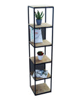 Display and organize your items with the 5-Tier Retro Wood Shelf.