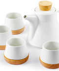 Ceramic Teapot Set With 4 Teacup Tray