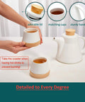 Ceramic Teapot Set With 4 Teacup Tray