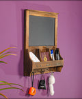 Wooden Key Holder with Board