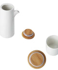 3 Piece Ceramic Seasoning Jar With Wood Tray