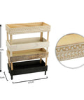 Expertly display your fruits with our 4-Tier Wooden Fruit Basket Holder