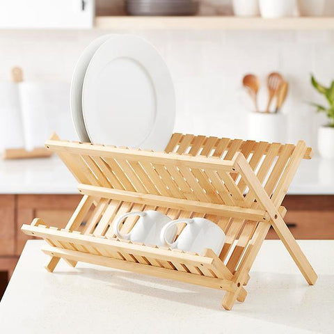 Wood Folding Dish Drainer