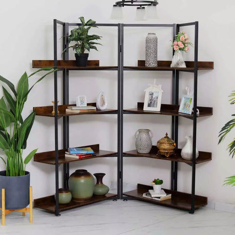 4-Tiers Wooden Foldable Metal Frame 
