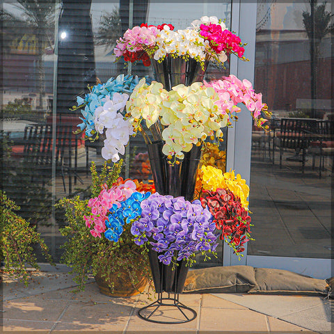 flower stand, flower metal stand, accent, table cover
