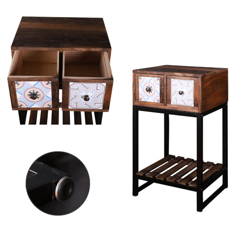 Maximize your space with our stylish Two Drawer Table - the perfect blend of functionality and elegance for any room. Shop now for sleek storage!
