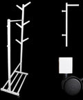 spice containers, wooden rack for clothes