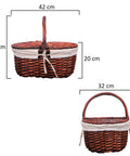  Wicker Camping Woven Basket