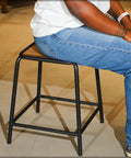 metal wood stool, stool