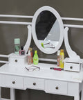 makeup vanity table and stool set