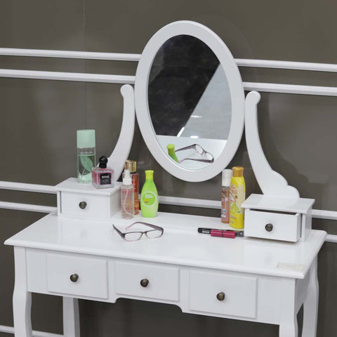 makeup vanity table and stool set