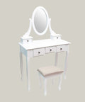 makeup vanity table and stool set