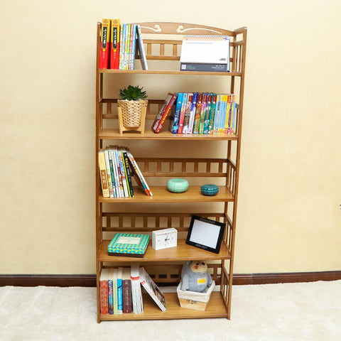 5 Tiers Bamboo Bookshelf