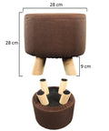 Round Shaped Ottoman Wood Stool