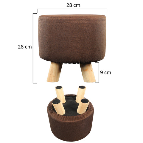 Round Shaped Ottoman Wood Stool
