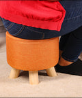 Round Shaped Ottoman Wood Stool