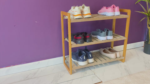 Keep your shoes organized and easily accessible with our 3 tier shoe organizer.