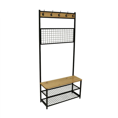 Entryway Beach Coat Hanger & Shoe Rack Storage