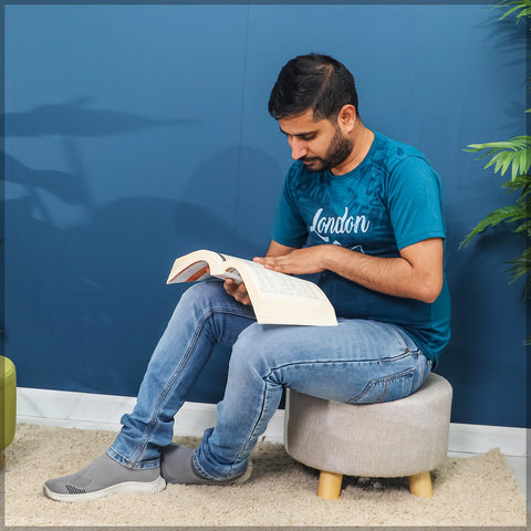 Ottoman Round Shaped Wood Stool