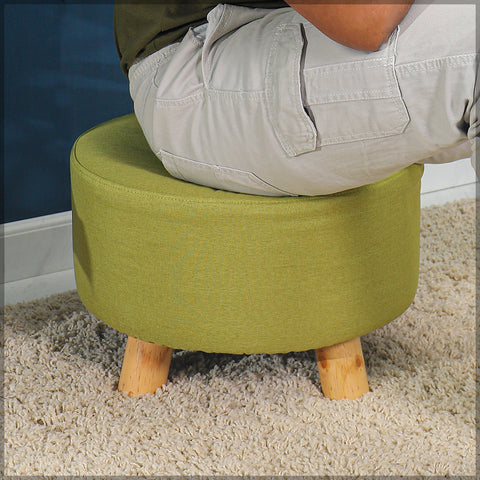 Ottoman Round Shaped Wood Stool