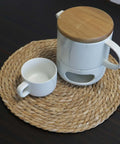  Natural Handwoven Round Jute Rug